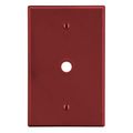 Hubbell Wiring Device-Kellems Wallplate, 1-Gang, .406" Opening, Box Mount, Red P11R